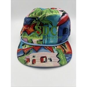 VTG 80s 90s Winner Renaissance International SDC Abstract Snapback Rope Cap